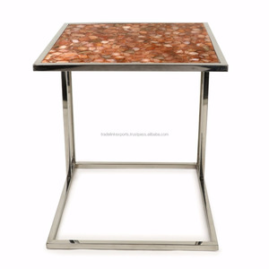 อาเกตโต๊ะข้างสำหรับบ้านหินอ่อนสีฟ้าที่สง่างามทันสมัยผ้าปูโต๊ะงานศิลปะนามธรรมที่มีคุณภาพสูงตกแต่งที่เงียบสงบสำหรับห้องครัว - Product Image 3