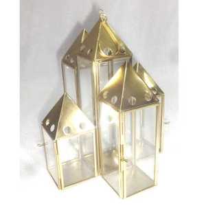 ล่าสุดตกแต่งคริสต์มาสออกประตูการออกแบบใหม่ Filigree โคมไฟเทียนแก้ว - Product Image 5