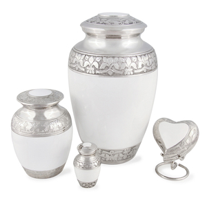 Urne lot de 4 pour en paix finition blanche - Product Image 1