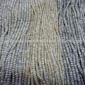 Rondelle en Silverite Naturelle Ronde Cristaux à Facettes Pierres de Guérison en Argent Blanc Perles de Pierres Précieuses Bon Marché - Product Image 1