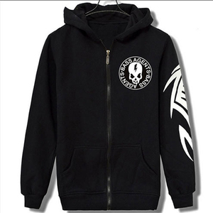 ขายส่งผ้าฝ้าย 100% ว่างเปล่าซิปเสื้อกันหนาวหมวกคุณภาพสูงสีที่กําหนดเองโลโก้ Zip Up เย็บปักถักร้อย Hoodies สําหรับชาย - Product Image 2