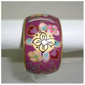 Brazalete con flor pintada Traje Joyería de moda Calidad superior Tamaño personalizado Hecho a mano Lujoso - Product Image 2