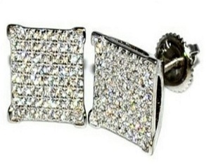 10K White Gold Natural Single Cut Diamond <b>Earrings</b> | Genuine Diamond <b>Stud</b> <b>Earrings</b> for Women | Luxury <b>Fine</b> Jewelry Gift for Her - Product Image 1