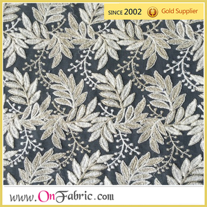 JINOOTEX POLY CHEMICAL BORDADO 100% Poliéster 50 "/51" Tela de encaje nupcial - Product Image 3
