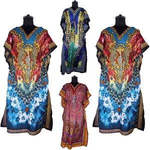 Casual mujeres Abaya EN LA India Dubai ropa islámica marroquí largo Kaftan 2025 vestido bloque de mano impreso Kaftan vestido de mujer - Product Image 1