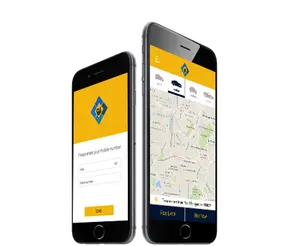 러시아 디자인 택시 모바일 응용 프로그램 (Android / iOS) 용 택시 앱
