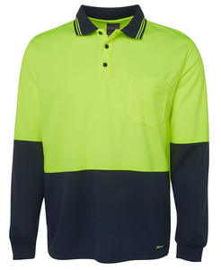 Hi Vis Reflective Mens Polo Shirt à manches longues pour hommes - Product Image 2