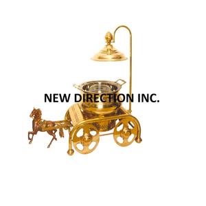 Fabricante de platos de frotamiento de acero inoxidable estilo Maharaja, acabado de oro rosa pulido brillante, capacidad de 4/6/8 Lts para uso en restaurantes - Product Image 3