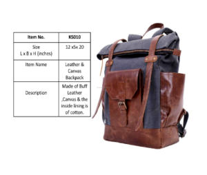 Mochila de cuero Vintage multifuncional al por mayor Mochila De Cuero senderismo mochila de lona grande para hombre - Product Image 3