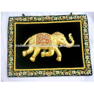 พรม Zari ทำด้วยมือหรูหราศิลปะสมัยใหม่แรงบันดาลใจจากที่แขวนผนังด้วยแจกันวัสดุผ้ากึ่งมีค่าสำหรับตกแต่งบ้าน - Product Image 4