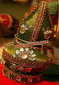 Mandap de mariage hindou moderne, pots en acier design Choris pour les événements de mariage indiens - Product Image 2
