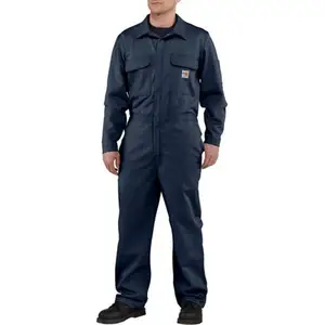 Monos de algodón 100% con cinta reflectante, uniformes de trabajo de construcción de alta visibilidad, Material de poliéster - Product Image 1