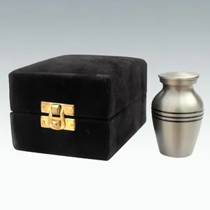 Modern Design Metal cremation Urn mini metal funeral urns suitable for cemetery Funeral Burial barium or home