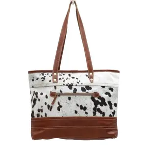 faux cowhide bag