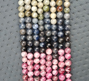 แท้สวย1สาระไมโครรอบธรรมชาติหลายพลอยพลอยลูกปัดเรียบทำสร้อยคอทำด้วยมือ - Product Image 3