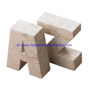 Sujetalibros de decoración de mesa tallado a mano con letras de mármol de piedra natural a la Z en forma - Product Image 2