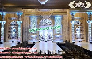 Musulmán Nikah etapa decoración última boda escenario para venta boda musulmana Walima etapa Decoración - Product Image 4