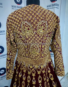 2018 caftanes marroquíes para adultos granate tradicional musulmán traje de boda ropa y accesorios elegantes - Product Image 3