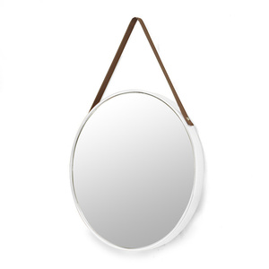 Natural Bentwood Frame <b>Round</b> Contemporary Decorative Wall Mounted <b>Mirror</b> - Product Image 6