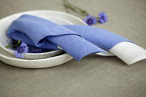 Serviettes en tissu de lin 100% faites à la main pour le dîner de déjeuner de mariage-Serviettes de qualité supérieure - Product Image 2