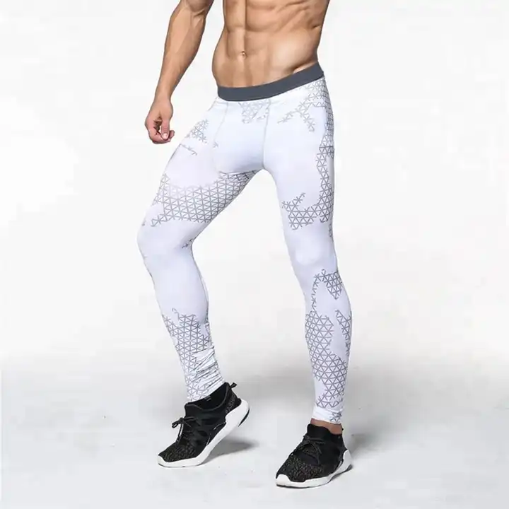 Mens Athletic Compression Pants Sport Long Leggings Training Workout  Trousers