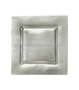 Assiette à Dîner Célèbre en Métal Brillant Poli Décoratif en Métal Aluminium Plats à Fleurs Plats Plateau de Service Élégant - Product Image 2