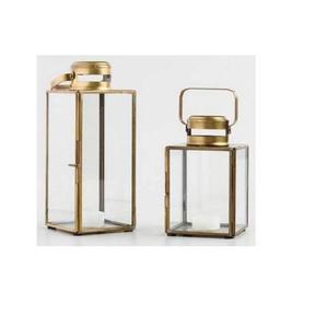 Linternas decorativas de acero y vidrio - Product Image 1