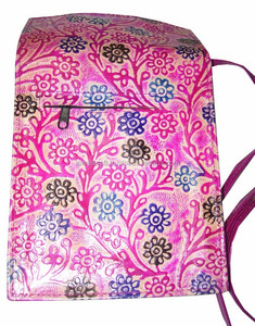Bohemian Geometric Print Faux <b>Leather</b> Lightweight Shoulder <b>Bag</b> with Button Closure for Women's Handbag - Product Image 3