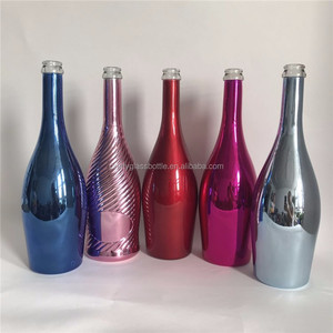 Etiquetas Personalizadas Vacías con Diseño de As de Espadas Doradas para Botellas de Vino Espumoso de 750 ml, Botellas de Vidrio Electrochapadas con Corcho - Product Image 6