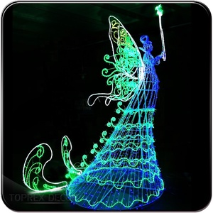 Figurines <span class=keywords><strong>de</strong></span> Noël décoratives Toprex Holiday Led Motif Lighted Angel Wing, motif 3D, lumières <span class=keywords><strong>de</strong></span> corde LED, <span class=keywords><strong>ange</strong></span> <span class=keywords><strong>de</strong></span> Noël avec trompette - Product Image 4
