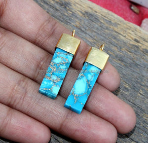 crystal Pendant <b>Silver</b> <b>Charms</b> Turquoise Bar Fine Jewelry <b>Silver</b> 925 Pendants & <b>Charms</b> gemstone - Product Image 5