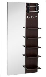 Coiffeuse avec étagères, miroir et crochets de suspension - Product Image 4