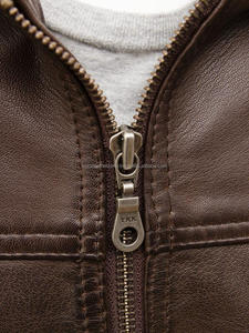 MA-1 Bomber Leather Flying <b>Hoodie</b> Jacket Plus Size Winter Wear with Breathable Sheep <b>Fur</b> and Zipper Closure Cotton Filled - Product Image 5