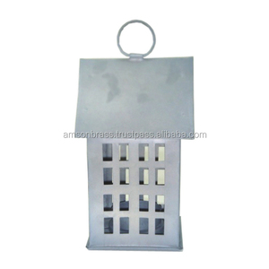 Black <b>Candle</b> Lantern <b>Large</b> Size Black <b>Candle</b> Lantern Handmade Home Decorative Hut Shaped Metal Lantern - Product Image 1