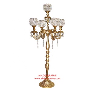 Candelabros de decoración del hogar de 5 brazos PARA CENA boda evento Fiesta candelabros de Metal Retro hecho a mano candelabro - Product Image 4