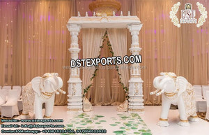 Portón de elefante de fibra para boda, decoración de puerta de entrada superior de boda, puerta de entrada de boda de la India real - Product Image 6