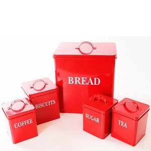 MODERN <b>BREAD</b> BOX KITCHEN <b>CANISTER</b> <b>SET</b> GALVANIZED KITCHEN UTILITY STORAGE BOX PREMIUM QUALITY BOX - Product Image 1