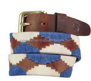 Premium Buyers Labelled <b>Equestrian</b> Leather Argentina Polo Belt-Black/Brown Customizable Size - Product Image 3