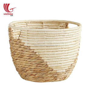 Naturally Durable Handwoven <b>Water</b> <b>Hyacinth</b> <b>Storage</b> <b>Basket</b> Wholesale Laundry <b>Basket</b> - Product Image 1