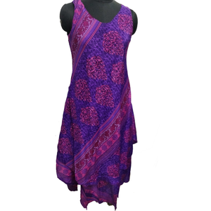 Diseñador de las señoras visten de seda impresa sin mangas de verano y Resort desgaste corto impreso vestido de las mujeres - Product Image 1