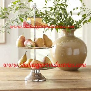 Exhibidor de Metal en Forma de Árbol de 3 Niveles, Redondo, Impermeable, con Relieve, Hecho en India, para Decoración de Bodas y Cumpleaños - Product Image 2