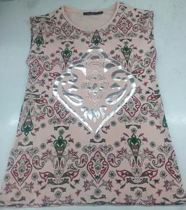 Camisetas de Alta Calidad para Mujer, Ropa Sobrante, Manga Larga, Cuello Redondo, Estampado Floral Exótico, Algodón Informal, Tejido de Punto, Bangladeshí - Product Image 2