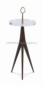 Brass and Acrylic Martini Side Table - Product Image 3