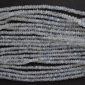 ลูกปัดพลอยมูนสโตนสีรุ้งแบบหลวม - Product Image 1