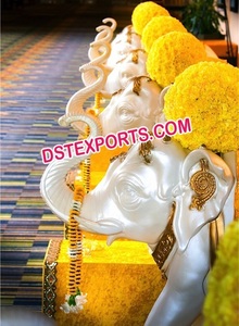 Statue en Fiber, magnifique seigneur Ganesha, Radha Krishan, accessoire pour mariage, Statue de bienvenue, de france - Product Image 6