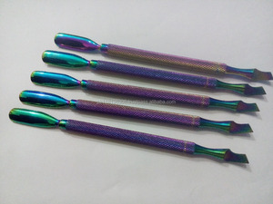 Outil de manucure double extrémité en acier inoxydable, pousse-cuticules, outil de nail art, emballage personnalisé, outils de soin des ongles - Product Image 3