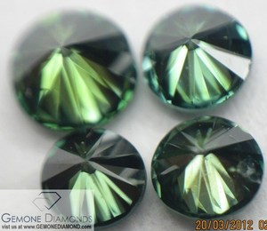 แสงสีเขียวรอบ Moissanite ที่ด้านล่างราคาขาย,Moissanite หลวมราคา,Moissanite สีหลวม - Product Image 2