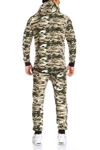 Conjuntos Deportivos de Lana para Hombre, Personalizados, de Spandex/Poliéster, Camuflaje, Impresión 3D, Pantalones Acampanados, Ropa Urbana, Invierno, Cortavientos - Product Image 3