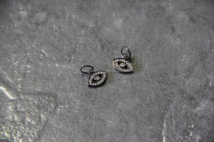 Breloque du mauvais œil, ensemble de Micro pavé CZ, plaqué or, 7x11mm, pièces - Product Image 4