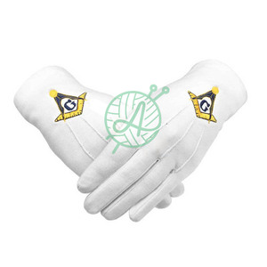 Badge de franc-maçonnerie en 100% coton, symbole Regalia, blanc - Product Image 6